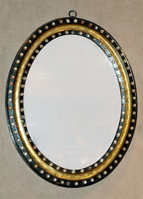 Lot 441 - Irish Black Painted and Gilt Decorated Mirror...