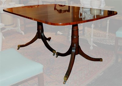 Lot 184 - Georgian Style Mahogany Double-Pedestal Dining...