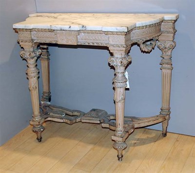 Lot 2101A - Louis XVI Style Carved and Painted Console The...