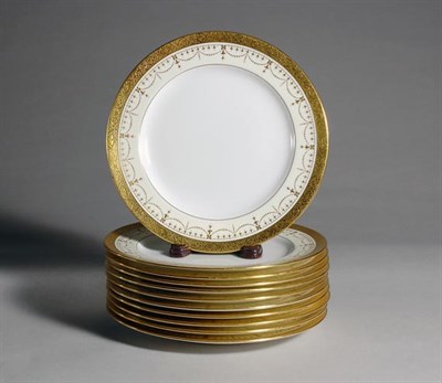 Lot 424 - Eleven Mintons Porcelain Dinner Plates...