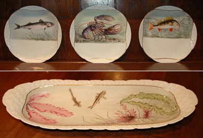 Lot 252 - Limoges Porcelain Fish Service Comprising a...