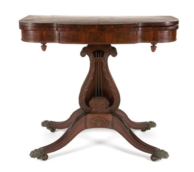Lot 2246 - Federal Style Mahogany Fold-Over Card Table...