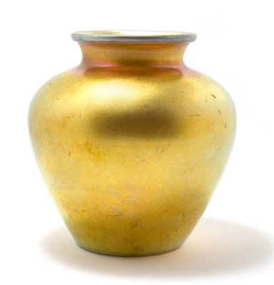 Lot 4352 - Steuben Gold Aurene Glass Vase In translucent...