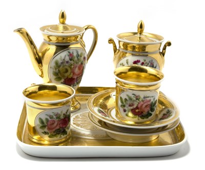Lot 4159 - Paris Porcelain Gilt and Polychrome Decorated...