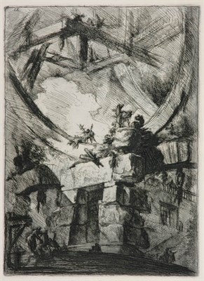 Lot 3243 - Giovanni B. Piranesi A PRISON DOOR, SURMOUNTED...