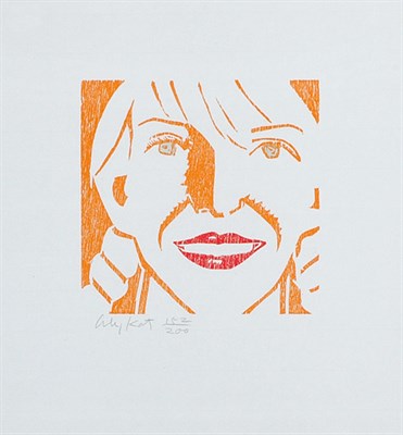 Lot 3167 - Alex Katz JESSICA Color woodcut, 1994, signed...