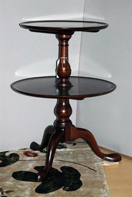 Lot 209 - Georgian Style Mahogany Dish Top Two-Tier...