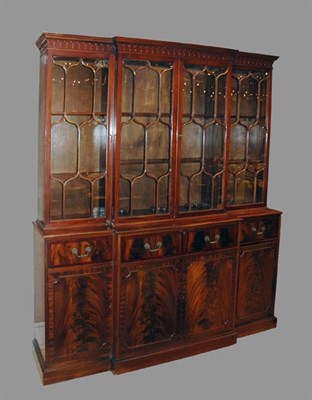 Lot 458 - Georgian Style Mahogany Breakfront Height 6...