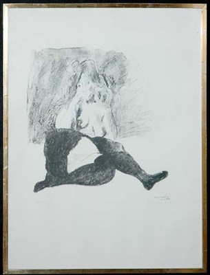 Lot 109 - Raphael Soyer GIRL IN BLACK STOCKINGS (COLE...