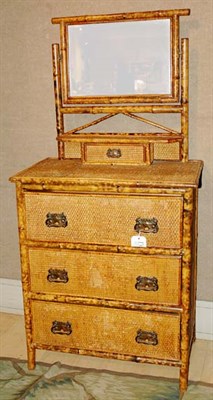 Lot 133 - Victorian Style Bamboo Mirrored Dresser Height...