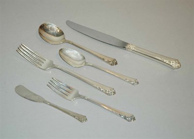 Lot 306 - Oneida Sterling Silver Flatware Service In the...