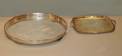 Lot 278 - Six Silver and Silver Plated Serving Trays...