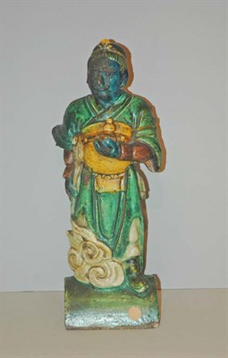 Lot 197 - Chinese Sancai Glazed Figural Roof Tile Height...
