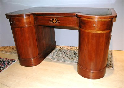 Lot 263 - Biedermeier Style Leather Top Mahogany Desk...