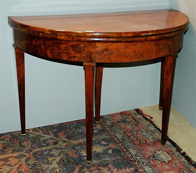Lot 271 - Georgian Style Mahogany Demilune Fold-Over...