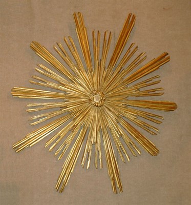 Lot 4176 - Italian Gilt-Wood Sunburst Diameter 57 inches.