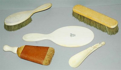 Lot 348 - Group of Ivory Dressing Articles Including...