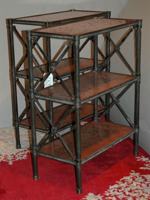 Lot 4371 - Pair of Neoclassical Style Gilt Decorated Red...