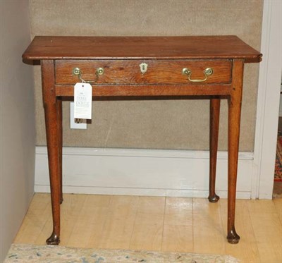 Lot 311 - Queen Anne Oak Single-Drawer Side Table Height...