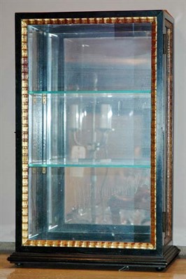 Lot 313 - Gilt Decorated and Ebonized Wood Table Vitrine...