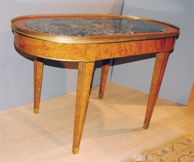 Lot 339 - Victorian Style Marble Top Burl-Wood Center...