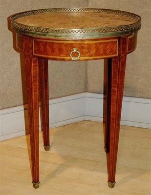 Lot 371 - Louis XVI Style Marble Top Kingwood Bouillotte...