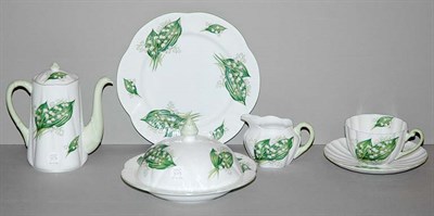 Lot 373 - Shelley Porcelain Coffee and Tea Service In...