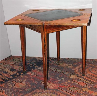 Lot 396 - Georgian Style Leather Top Fruitwood Game...