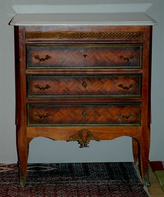 Lot 4498 - Transitional Louis XV/XVI Style Marble Top...