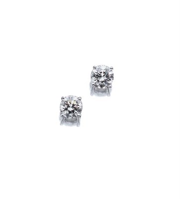 Lot 3627 - Pair of Diamond Stud Earrings