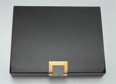 Lot 3038 - Gold, Silver, Enamel and Diamond Minaudiere