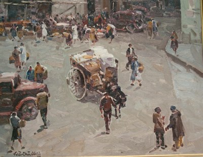 Lot 12 - Josep Vila Canellas Spanish, b. 1914 Market...