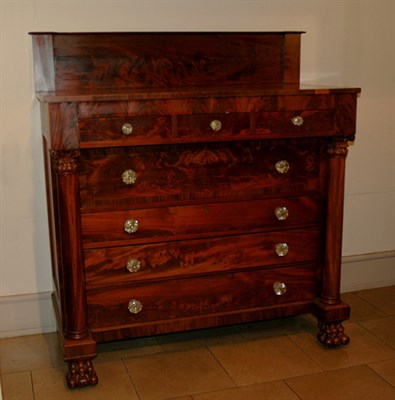 Lot 4164 - American Empire Mahogany Chest of Drawers...