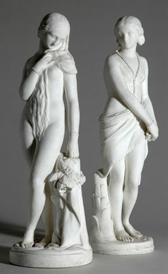 Lot 4447 - Two Mintons Parian Porcelain Figures Height of...