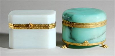 Lot 4260 - Two Gilt-Metal Mounted Glass Dresser Boxes...