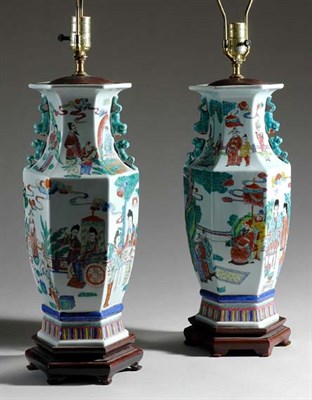 Lot 4537A - Pair of Chinese Porcelain Vases Each mounted a...