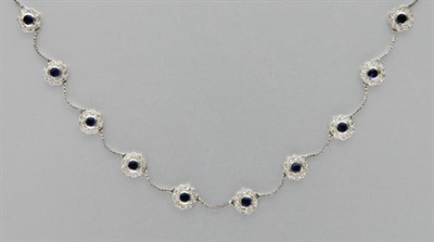 Lot 3124 - Sapphire and Diamond Necklace