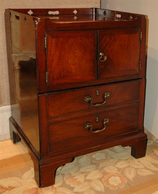 Lot 4303A - George III Mahogany Bedside Cupboard Height 29...