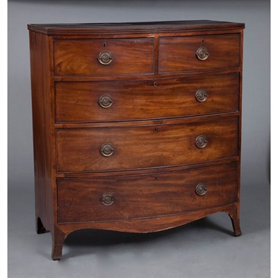 Lot 1427 - George III Mahogany Bow Front Chest of Drawers...