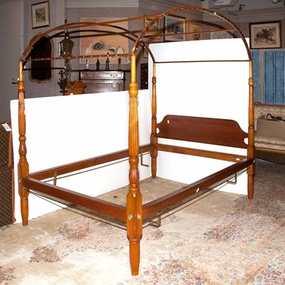 Lot 213 - Federal Maple Canopy Bed Part 19th century...