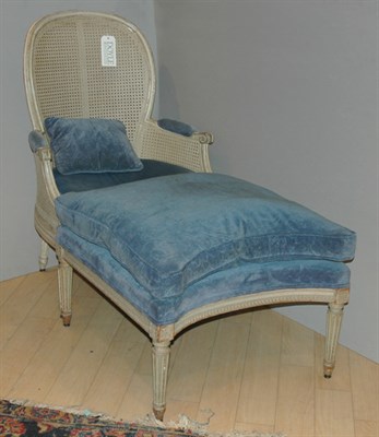 Lot 332 - Louis XVI Style Painted Bergere and Ottoman