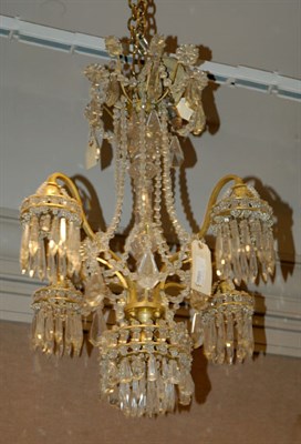 Lot 4435 - Baccarat Crystal and Gilt-Metal Four-Light...