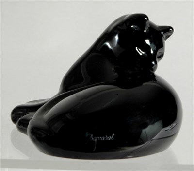Lot 4602 - Baccarat Black Crystal Cat Height 3 inches.