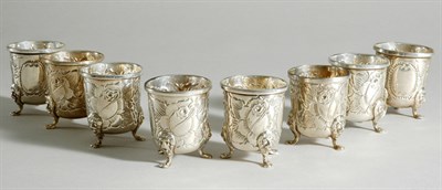 Lot 4619 - Set of Eight American Sterling Silver Hand...