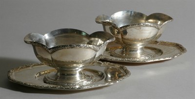 Lot 4642 - Pair of Cartier Sterling Silver Sauceboats...