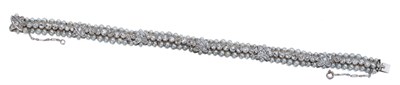 Lot 3562 - Edwardian Pearl and Diamond Bracelet