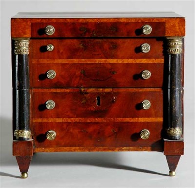 Lot 4648 - Gilt-Metal Mounted Mahogany Jewelry Box In the...