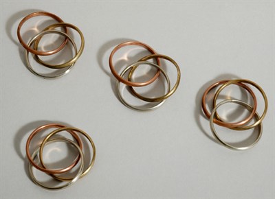 Lot 4649 - Cartier Boxed Set of Four Mixed Metal Napkin...