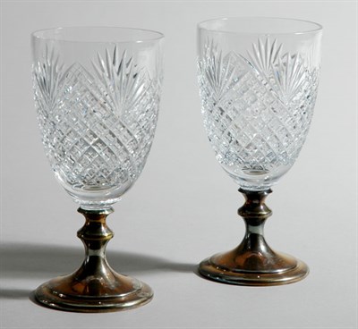 Lot 4651 - Pair of Hawkes Sterling Silver and Cut Glass...