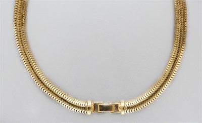 Lot 3183 - Gold Snake Chain Necklace